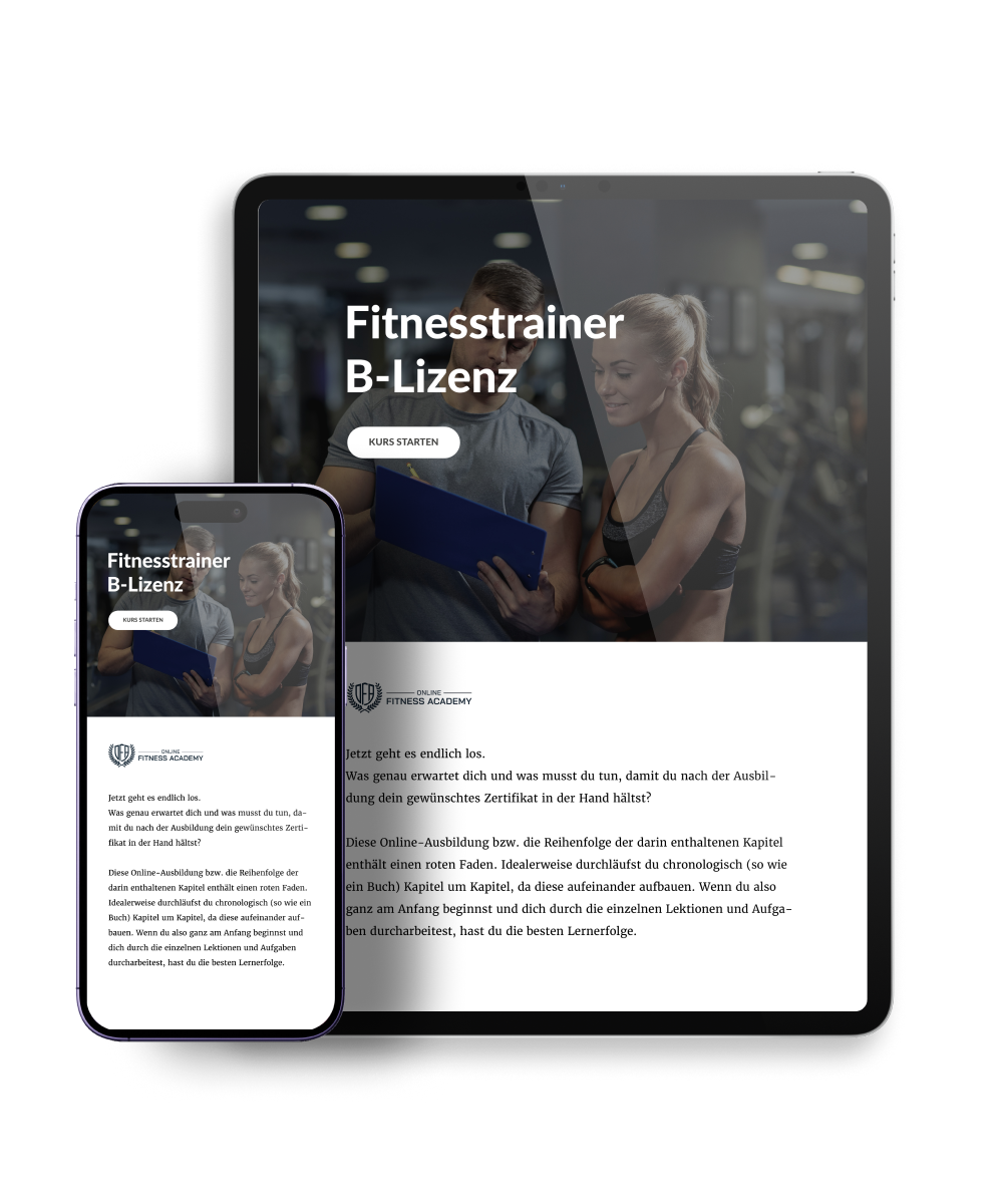 Fitnesstrainer B-Lizenz Online Ausbildung